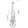 Folding Anchor with Rope Silver 13.2 lb Malleable Iron