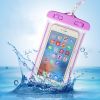 1pcs Luminous PVC Cell Phone Waterproof Bag Transparent Fluorescent Diving Waterproof Case